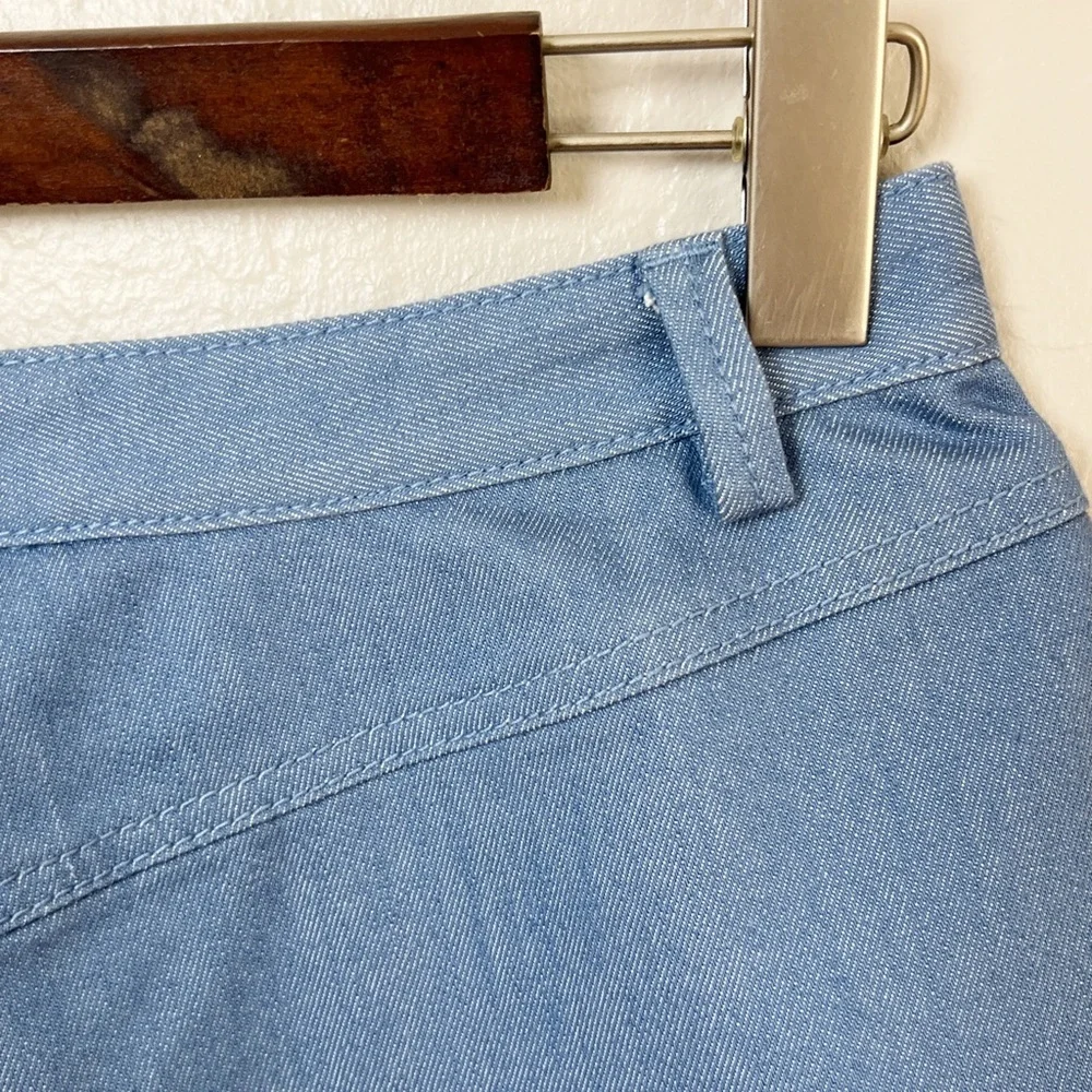 •THAKOON• High Waisted Wrapped Shorts/Skort in‎ Chambray Blue Size 2
